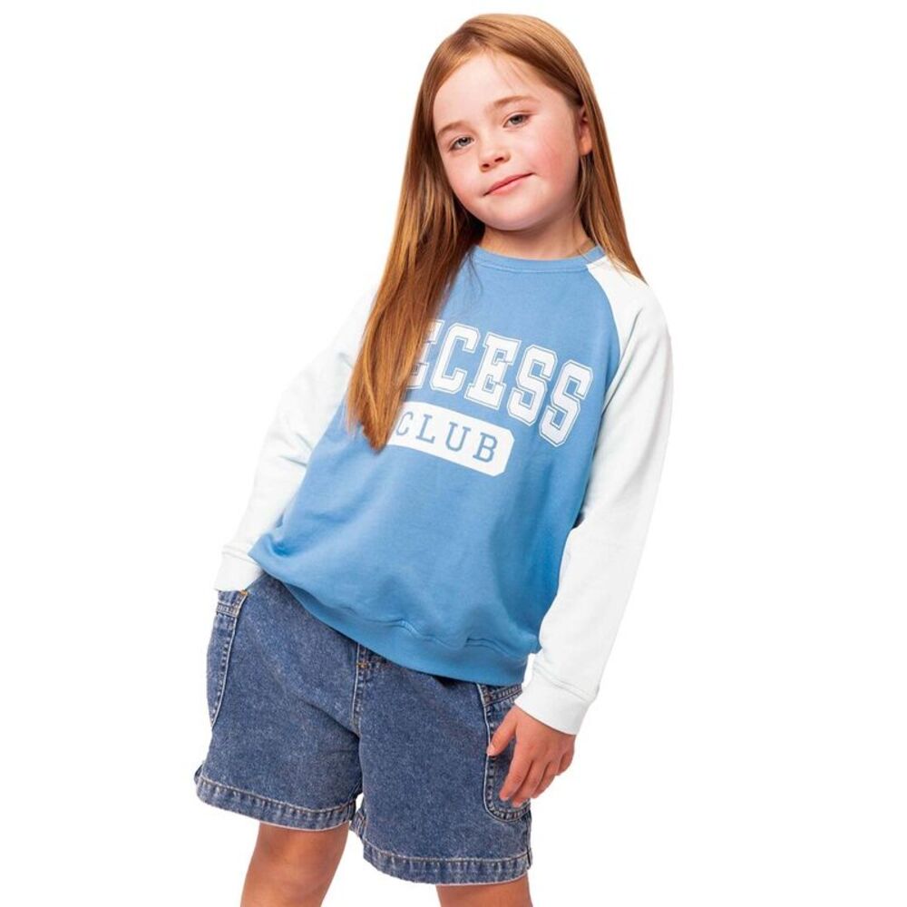 Bums & Roses Girls  Recess Club Crew Neck Sweatshirt, Multicolor
